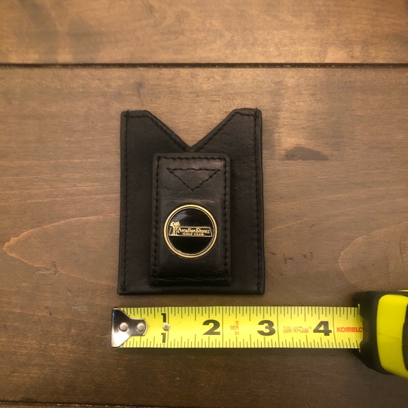 Black Leather Money Clip - Picture 7 of 9